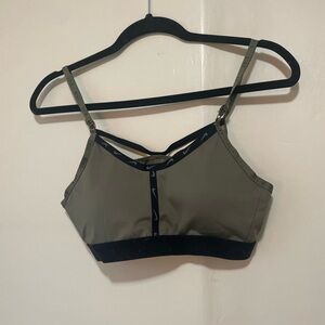 Olive Green Sports Bra